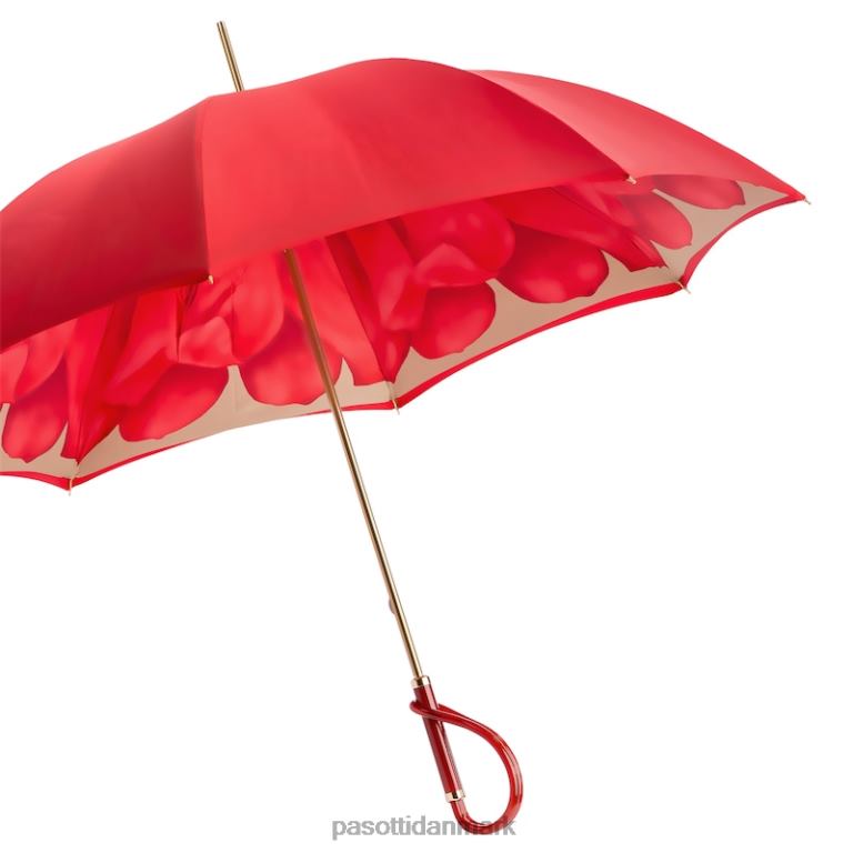 Kvinder PASOTTI 189 21065-21 a - rød dahlia paraply, dobbelt stof 824L2331