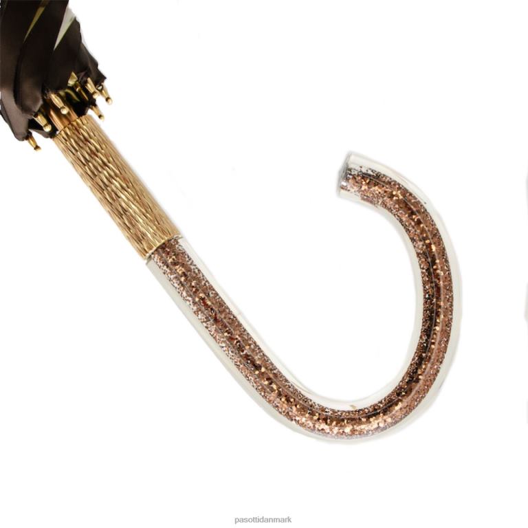 Kvinder PASOTTI 189 55975-22 p34 - khaki paraply med blomster og glimmer 824L2346