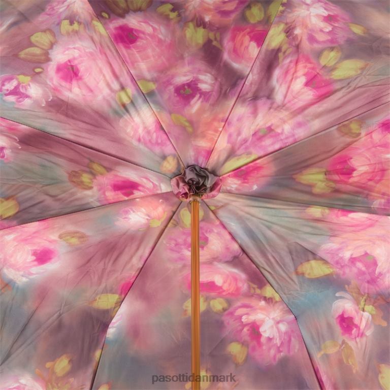 Kvinder PASOTTI 189 56896-1 u14pf - lilla paraply med roser trykt interiør, dobbelt stof 824L2373