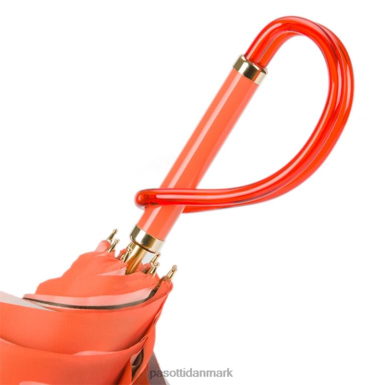 Kvinder PASOTTI 189 56896-9 a - orange blomster paraply, dobbelt klæde 824L2386