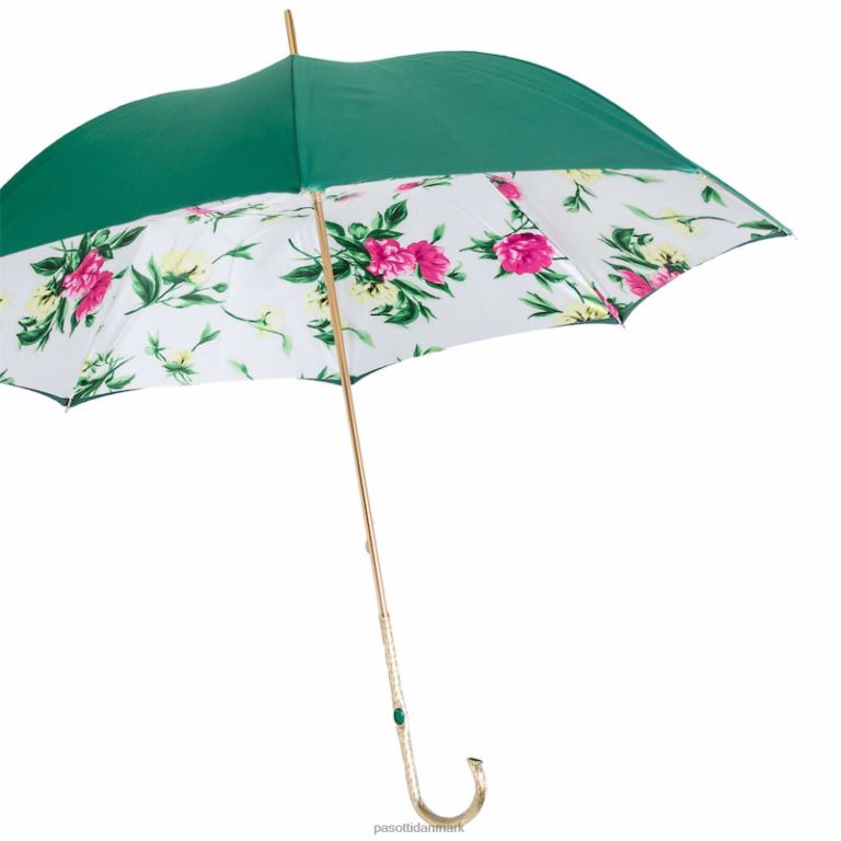 Kvinder PASOTTI 189 5g763-5 p5 - smaragdgrøn blomsterparaply 824L2325