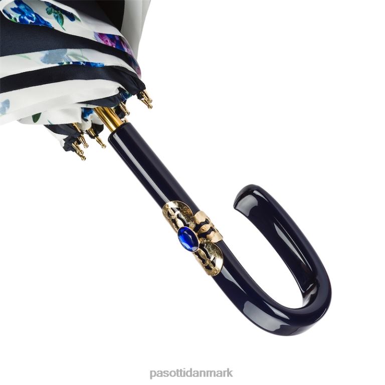 Kvinder PASOTTI 189 5k598-1 c26 - marineblå paraply med blomster 824L2356