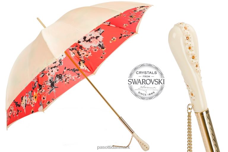 Kvinder PASOTTI 189 5k598-3 z5 - blomstret vintage paraply, dobbelt stof 824L2372