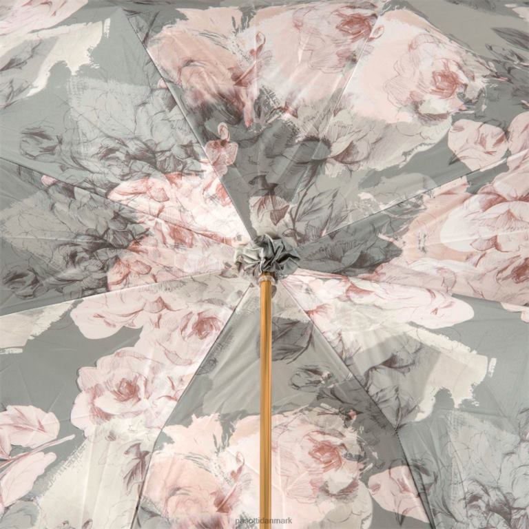 Kvinder PASOTTI 189 5r316-6 p5 - elfenben paraply med blomster indeni 824L2367