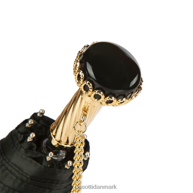 Kvinder PASOTTI 257 21273-6 a29 - gylden blomst smuk foldeparaply 824L2606