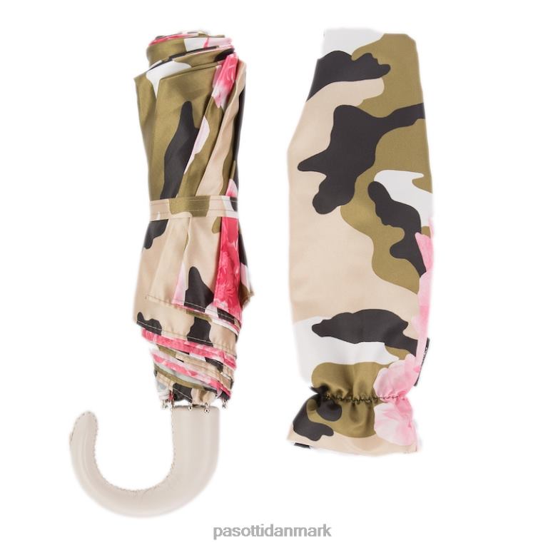 Kvinder PASOTTI 257 53078-18 p - camouflage foldeparaply med roser 824L2605