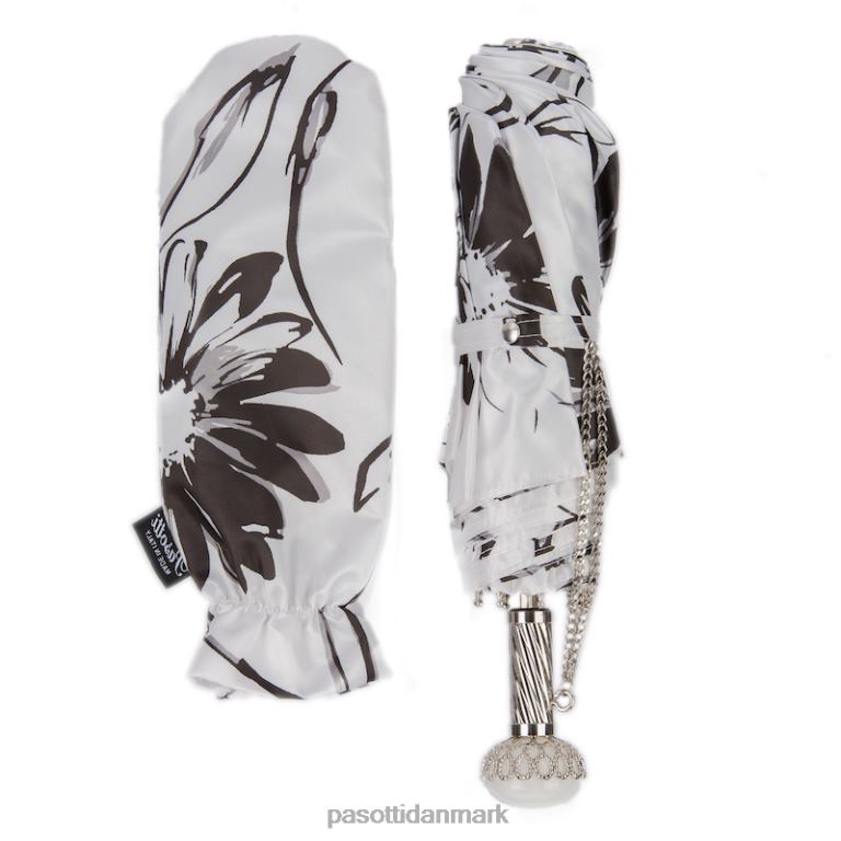 Kvinder PASOTTI 257 56799-1 a29 - sort og hvid blomstret paraply 824L2588