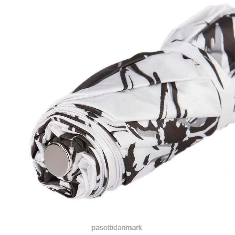 Kvinder PASOTTI 257 56799-1 a29 - sort og hvid blomstret paraply 824L2588