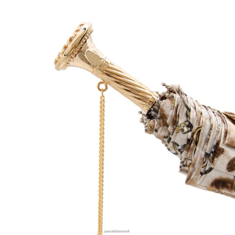 Kvinder PASOTTI 257 58002-6 p12 - foldeparaply med leopardprint og kæder 824L2587