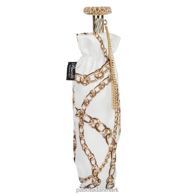 Kvinder PASOTTI 257 58002-9 s15 - kæder print hvid foldeparaply 824L2616