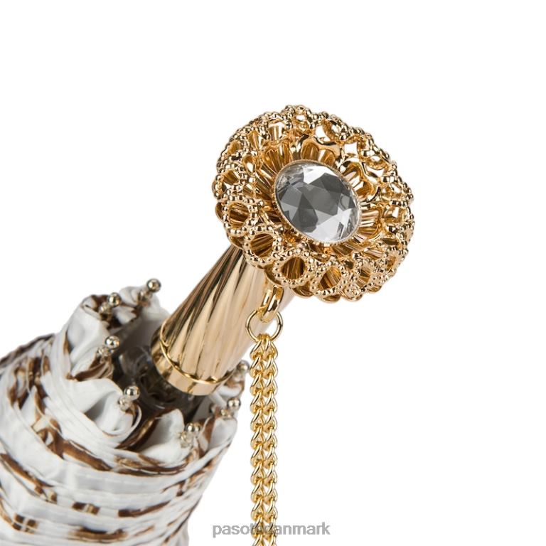 Kvinder PASOTTI 257 58002-9 s15 - kæder print hvid foldeparaply 824L2616