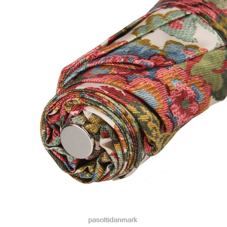 Kvinder PASOTTI 257 58112-19 103 - blomstret foldeparaply med andehåndtag 824L2608