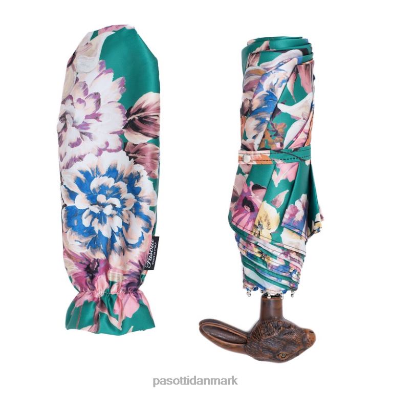 Kvinder PASOTTI 257 9a436-5 113 - foldeparaply med kaninhåndtag og blomstret print 824L2580