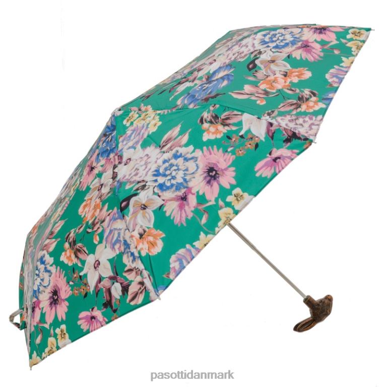 Kvinder PASOTTI 257 9a436-5 113 - foldeparaply med kaninhåndtag og blomstret print 824L2580