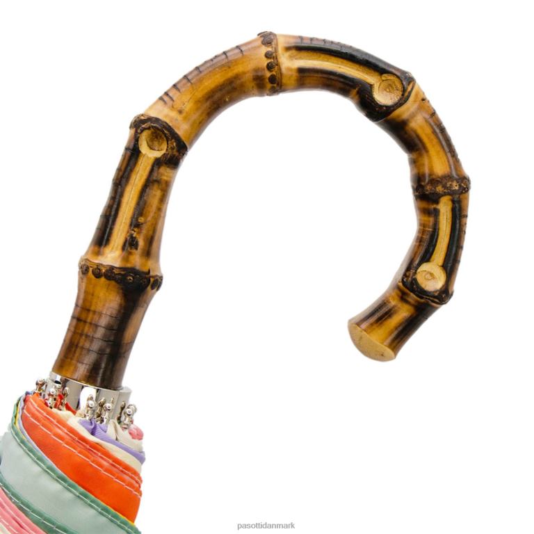 Kvinder PASOTTI 64 rainbow-1 b - regnbueparaply med bambushåndtag 824L2572