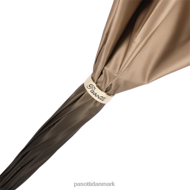 Kvinder PASOTTI 189 21285-1 p - elfenben paraply med stribet inderside, dobbelt stof 824L2459