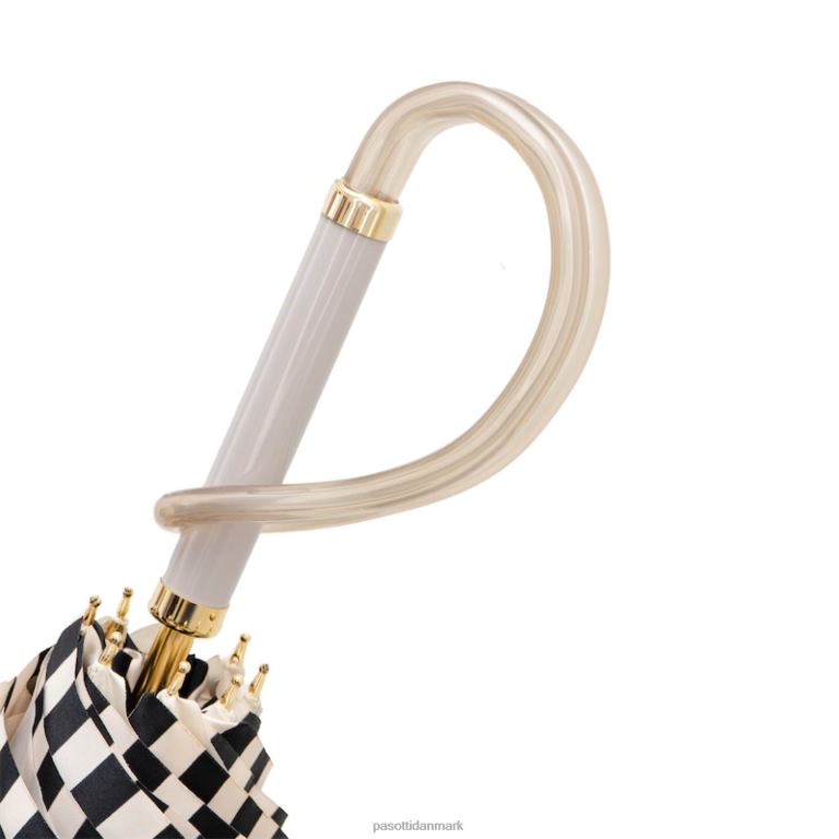 Kvinder PASOTTI 189 21352-5 a - elfenben paraply med sorte striber 824L2436