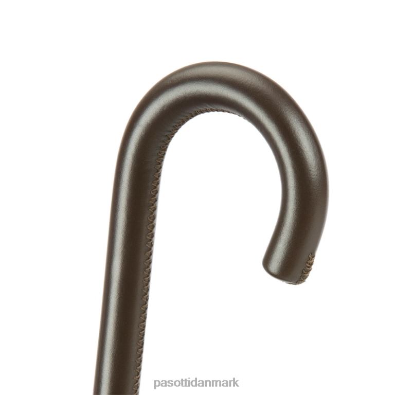 Kvinder PASOTTI 189 5f805-6 p - paisley paraply med læderhåndtag 824L2454