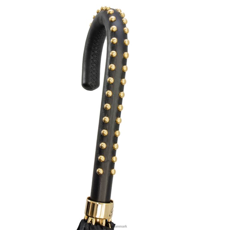 Kvinder PASOTTI 189 5g313-39 h19 - sort paraply med trenser print, dobbelt stof 824L2449