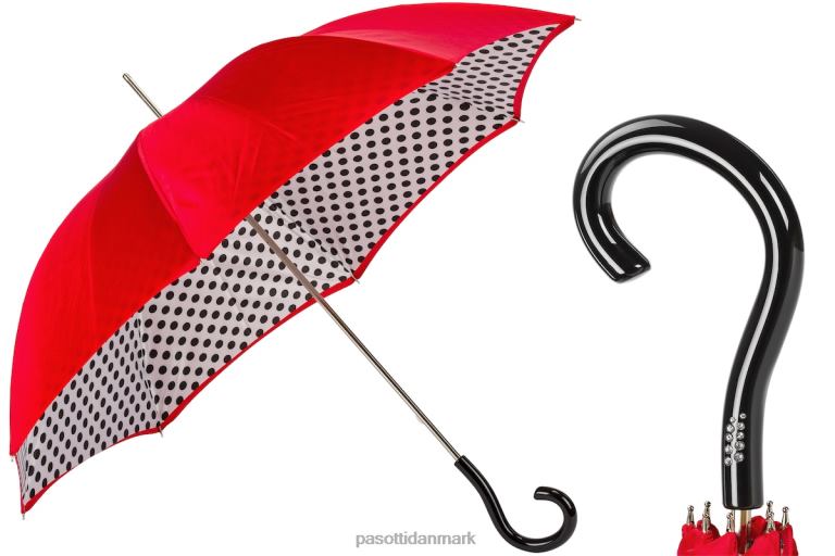 Kvinder PASOTTI 189n 55874-2 u18 - lyse røde polkaprikker paraply, dobbelt klud 824L2471