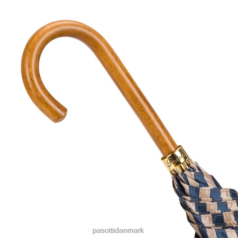 Kvinder PASOTTI 460 21352-3 m - stribet paraply med håndtag i malakka 824L2457