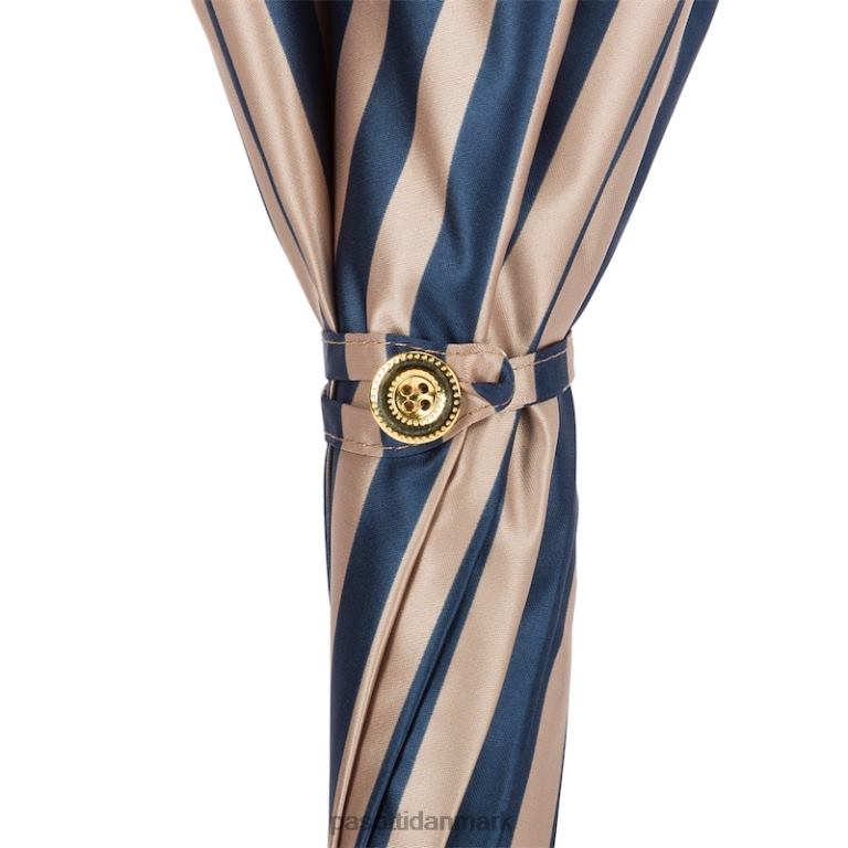 Kvinder PASOTTI 460 21352-3 m - stribet paraply med håndtag i malakka 824L2457