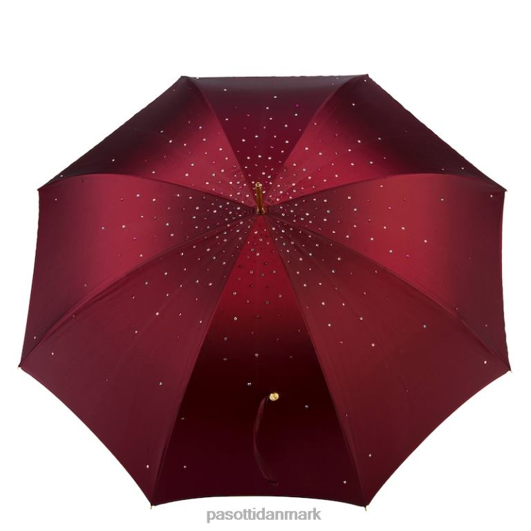 Kvinder PASOTTI 184 serge-17 u2 - bordeaux swarovski paraply, dobbelt stof 824L2552