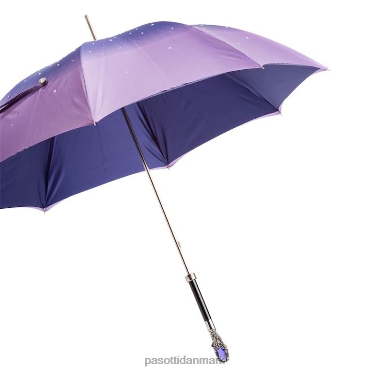 Kvinder PASOTTI 185n 21284-14 w68 - lilla swarovski paraply, dobbelt klud 824L2554