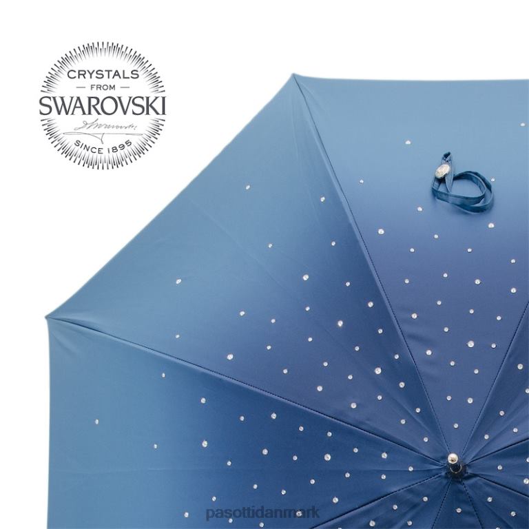 Kvinder PASOTTI 185n 21284-17 w68pb - blå swarovski paraply, dobbelt klud 824L2527