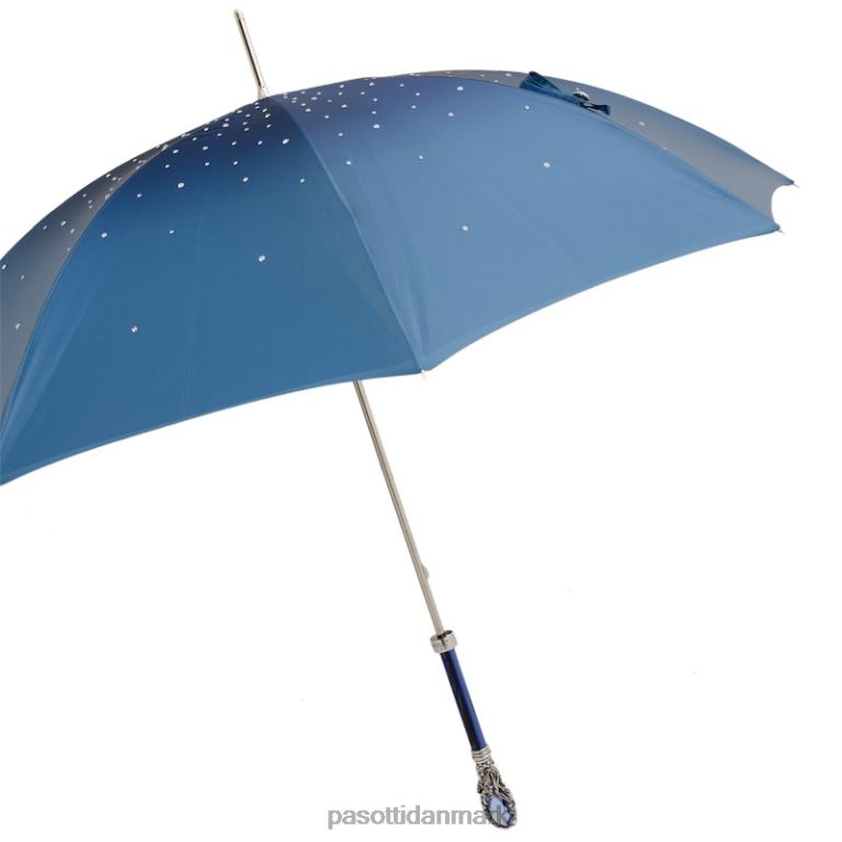 Kvinder PASOTTI 185n 21284-17 w68pb - blå swarovski paraply, dobbelt klud 824L2527