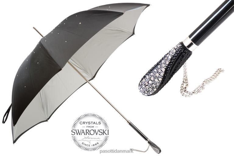 Kvinder PASOTTI 185n plat-34 s8 - sort swarovski paraply, dobbelt stof 824L2518