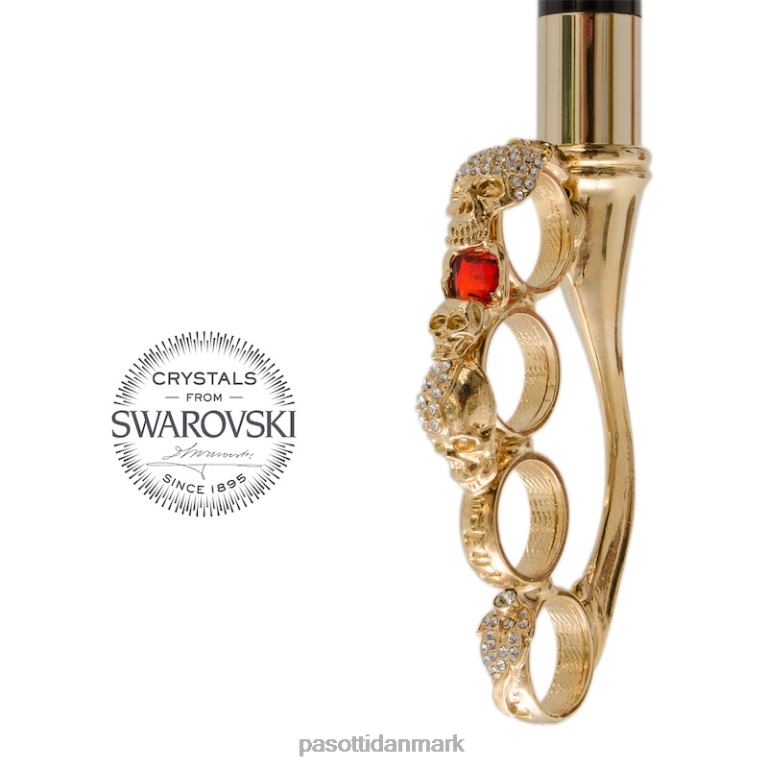 Kvinder PASOTTI 189 5a488-91 w84 - knuckleduster paraply med rødt dyreprint 824L2504