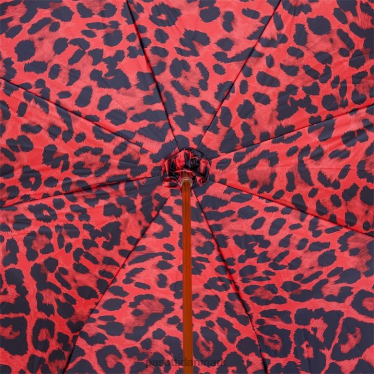 Kvinder PASOTTI 189 5a488-91 w84 - knuckleduster paraply med rødt dyreprint 824L2504