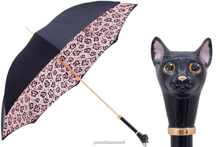 Kvinder PASOTTI 189 5g284-1 k49 - sort katteparaply og dyrere print 824L2566