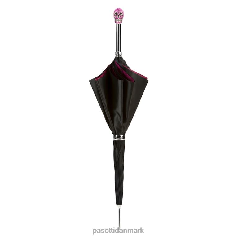 Kvinder PASOTTI 189n 50884-2 w333fu - fuchsia roser swarovski kraniet paraply 824L2551