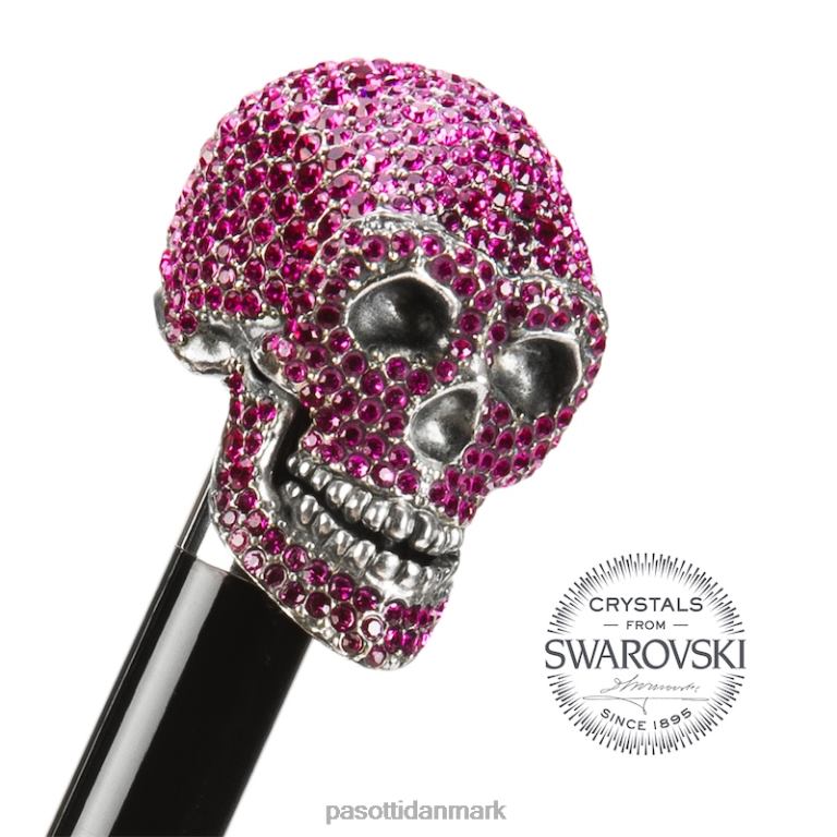 Kvinder PASOTTI 189n 50884-2 w333fu - fuchsia roser swarovski kraniet paraply 824L2551