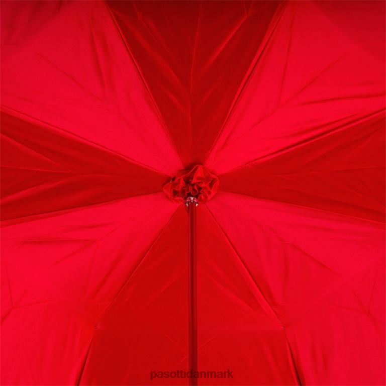 Kvinder PASOTTI 343n plat-26 plat-34 a35 - paraply i spansk følelse med påføringer af røde roser, dobbelt klud 824L2537