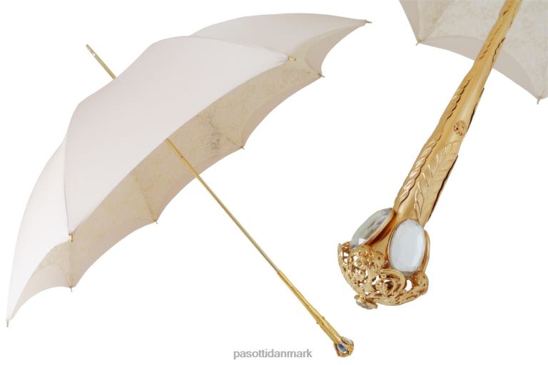 Kvinder PASOTTI 386or serge-65 e11 - meget elegant ecru parasol, dobbelt stof 824L2515