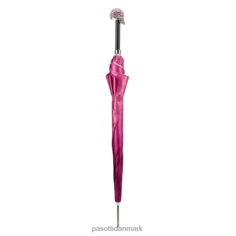 Kvinder PASOTTI 460n 21284-18 w333mix - paraply med fuchsia swarovski kranium 824L2519