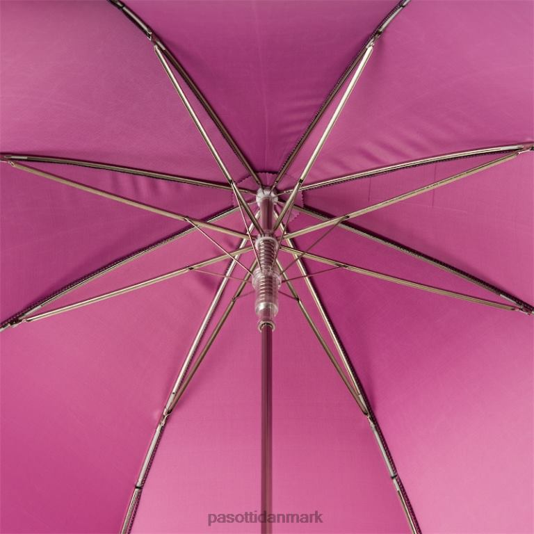 Kvinder PASOTTI 460n 21284-18 w333mix - paraply med fuchsia swarovski kranium 824L2519