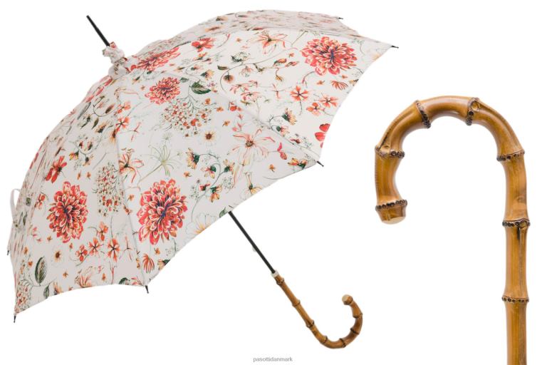 Kvinder PASOTTI 354ne 5y259-9 d4 - blomstret parasol med whangee håndtag 824L2635