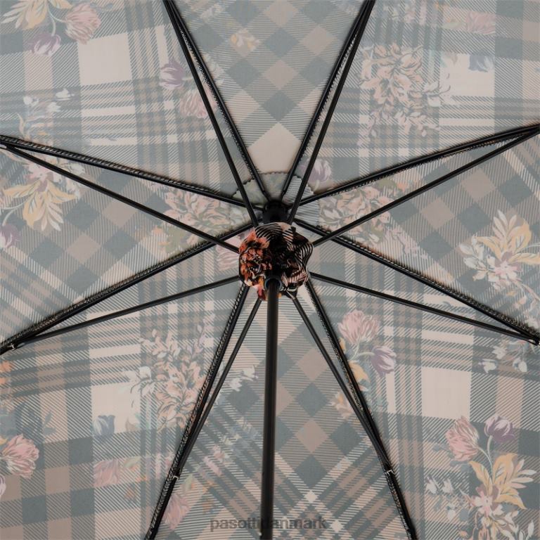 Kvinder PASOTTI 354ne 5y743-5 d26 - tartan parasol med blomster 824L2630