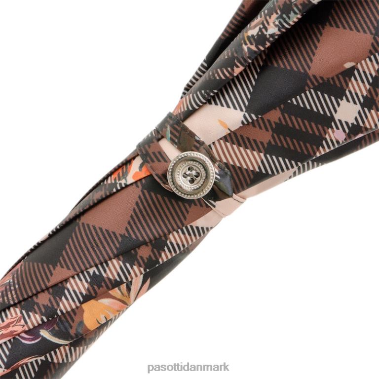Kvinder PASOTTI 354ne 5y743-5 d26 - tartan parasol med blomster 824L2630