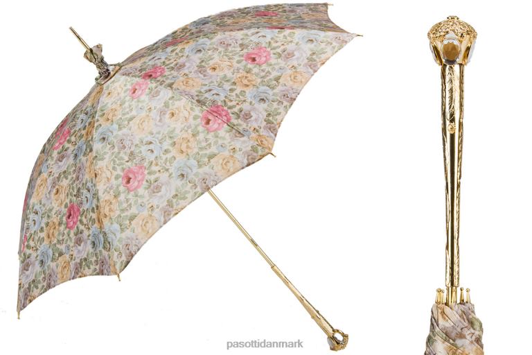 Kvinder PASOTTI 354or 57982-11 e11 - manuel åbning blomstret parasol, regntæt 824L2636