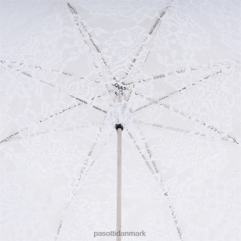 Kvinder PASOTTI 386ni plat-1 p - hvid bryllupsparaply med blonder 824L2634