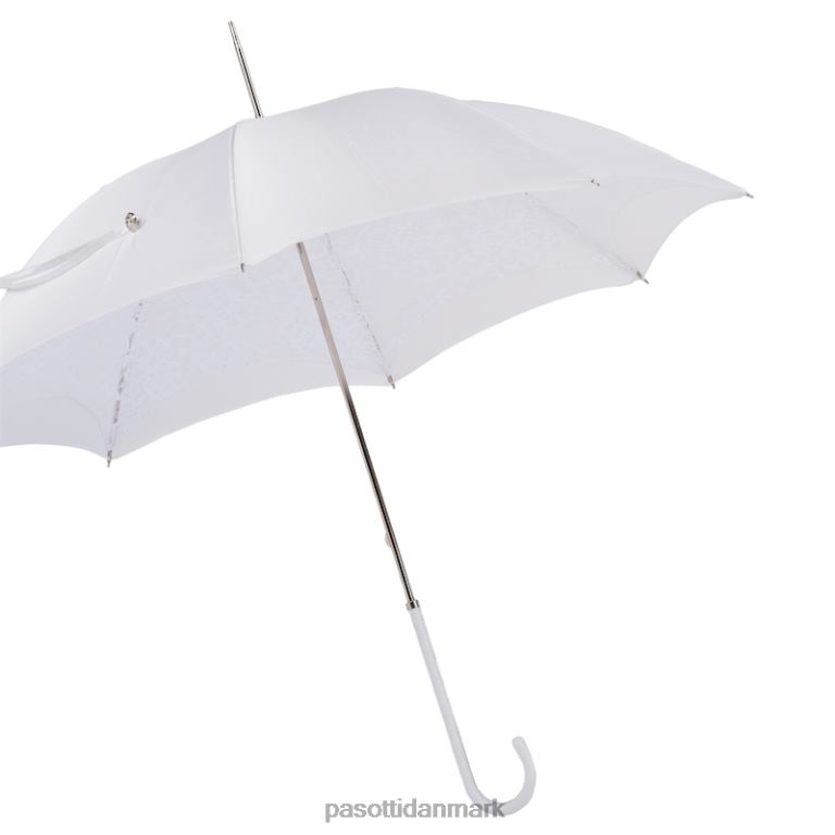 Kvinder PASOTTI 386ni plat-1 p - hvid bryllupsparaply med blonder 824L2634