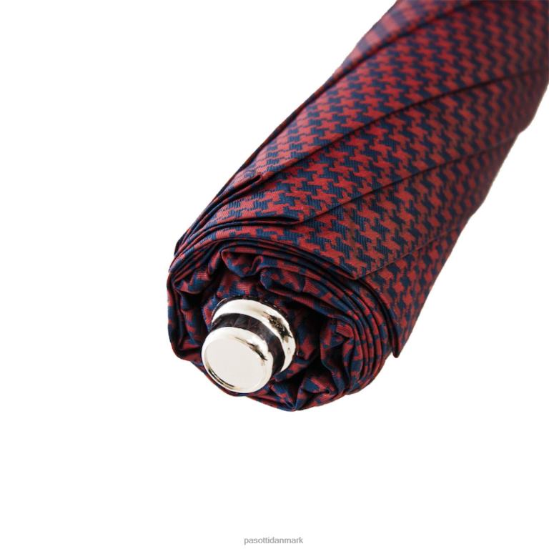 Mænd PASOTTI 64 52682-2 n36 - rød & marineblå pied de poulefolding paraply 824L2164
