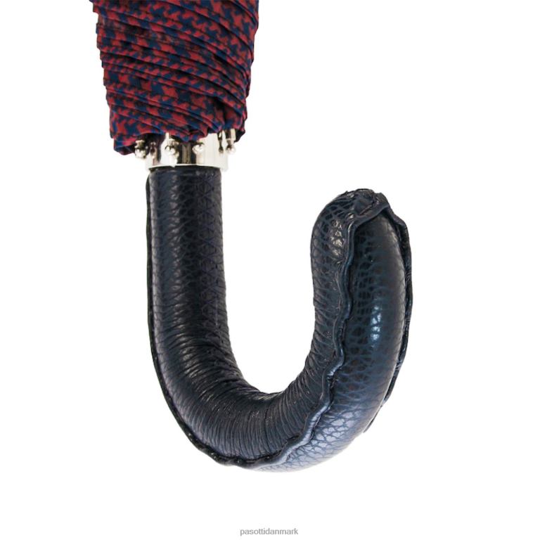 Mænd PASOTTI 64 52682-2 n36 - rød & marineblå pied de poulefolding paraply 824L2164