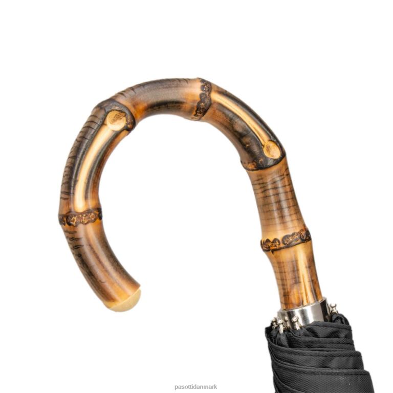 Mænd PASOTTI 64 oxf-18 b - sort sammenklappelig paraply og whangee håndtag 824L2187