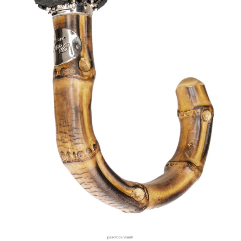 Mænd PASOTTI 64 oxf-18 b - sort sammenklappelig paraply og whangee håndtag 824L2187